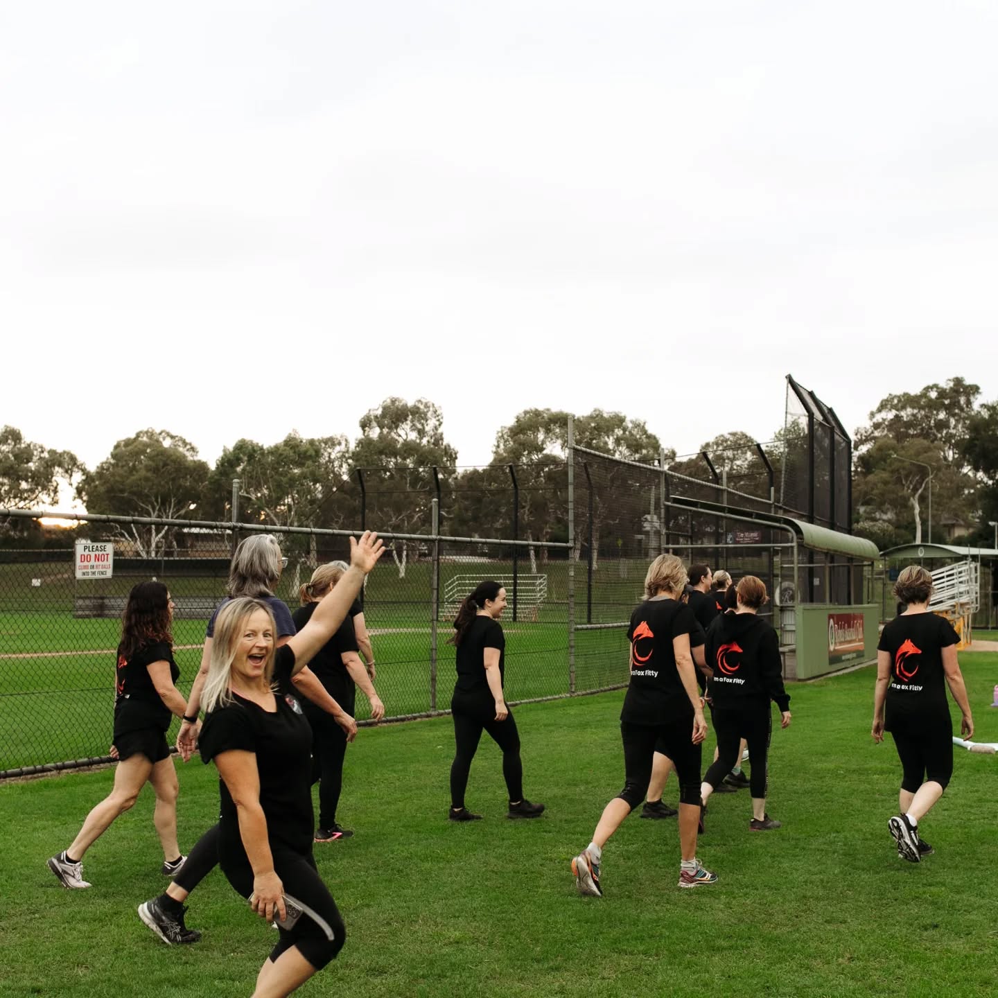 Energetic outdoor group personal training for women in Canberra